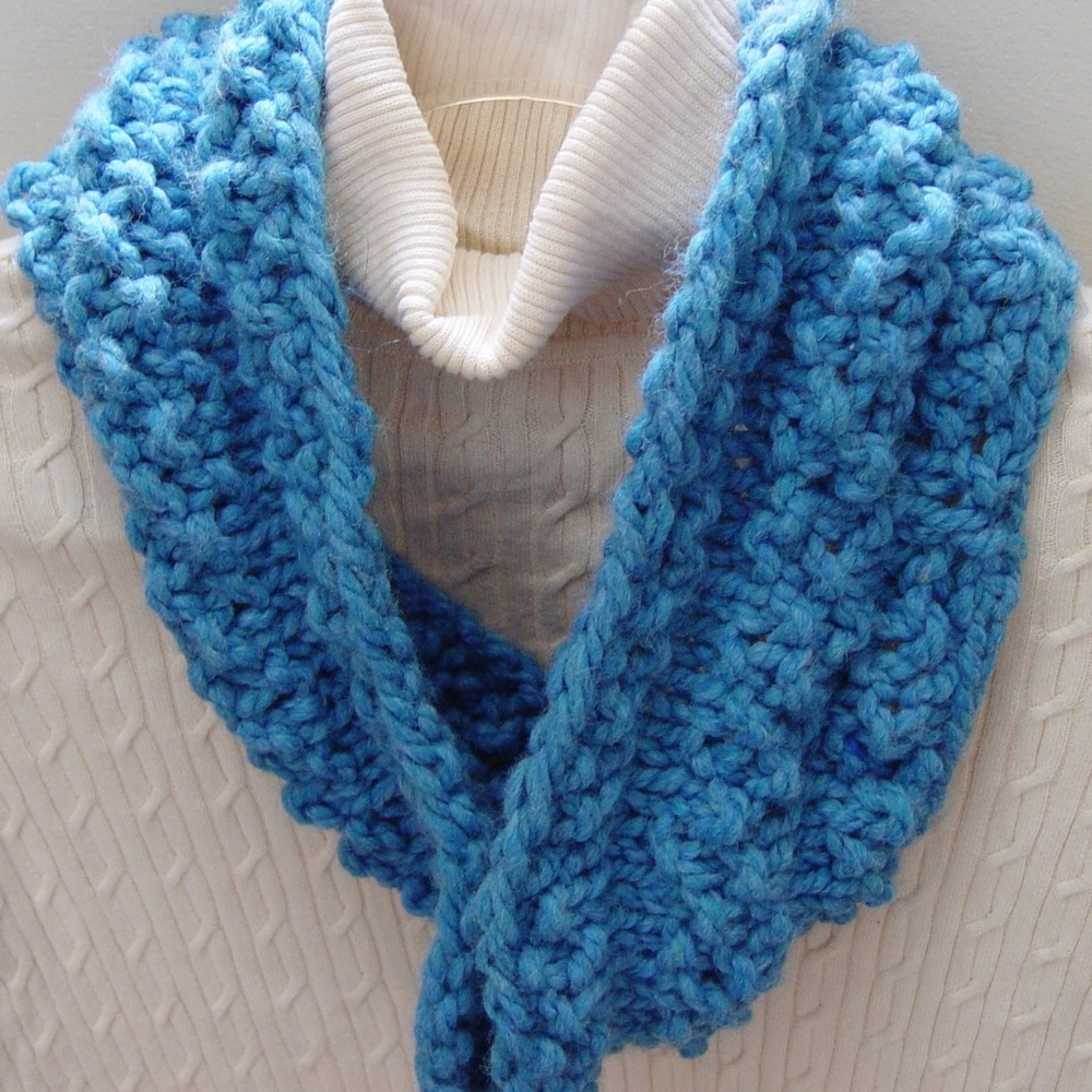 New Hand Knit Cowl with matching headband